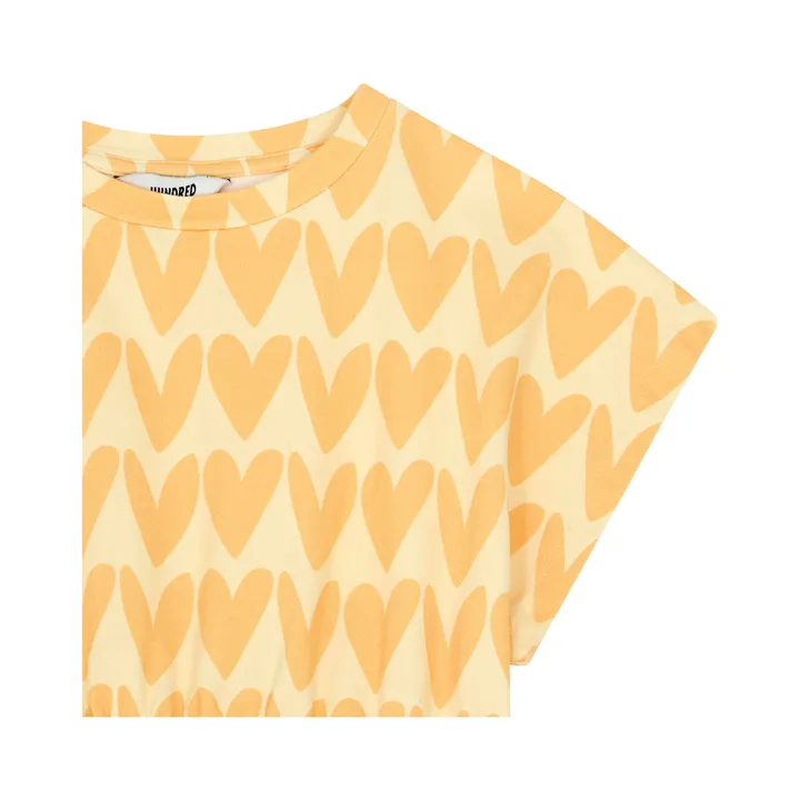 Robe Courte Coton Elasthanne | Jaune pâle- Image produit n°1