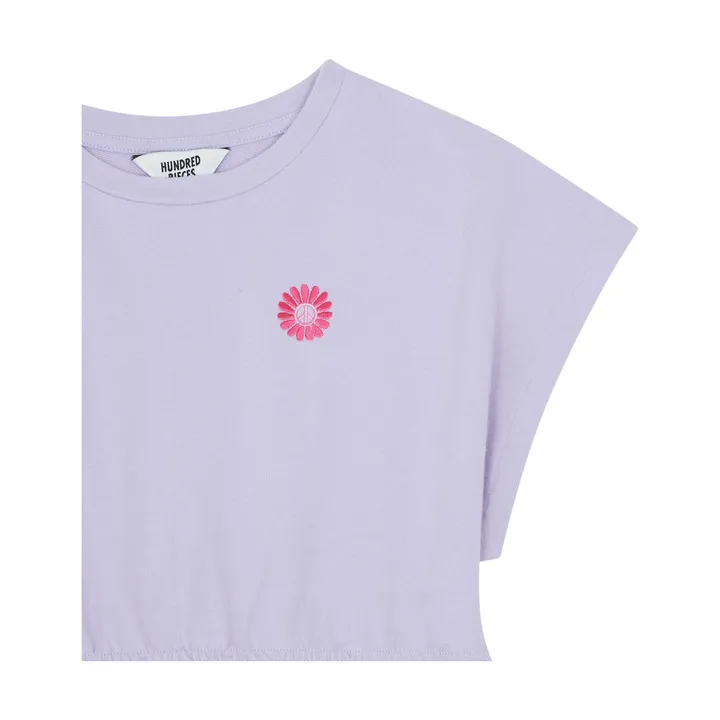 Robe Courte Coton Bio | Lilas- Image produit n°1