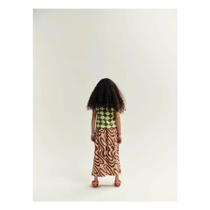 Losange Top de algodón orgánico | Khaki- Imagen del producto n°2