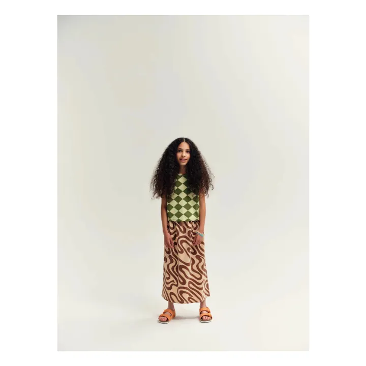 Losange Top de algodón orgánico | Khaki- Imagen del producto n°1