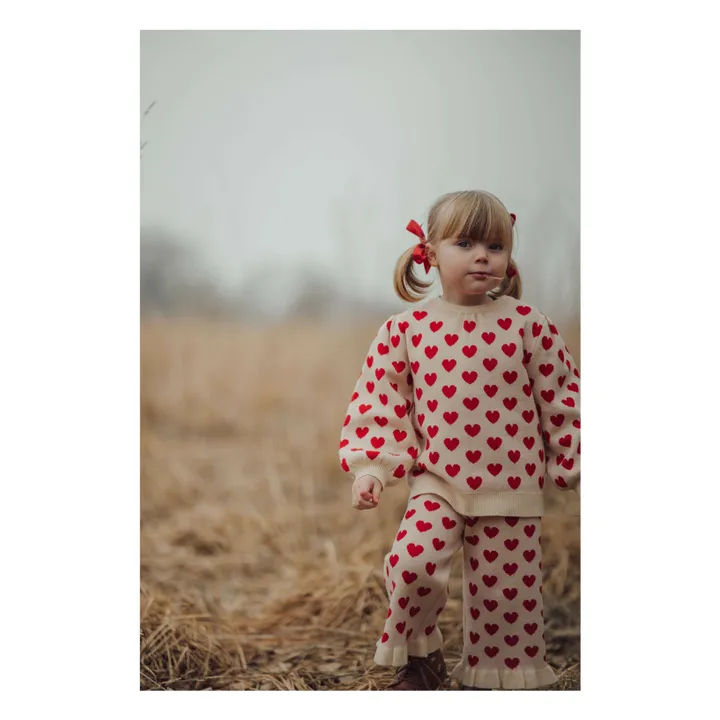 Alon Heart Recycled Fiber Sweater | Ecru- Product image n°2