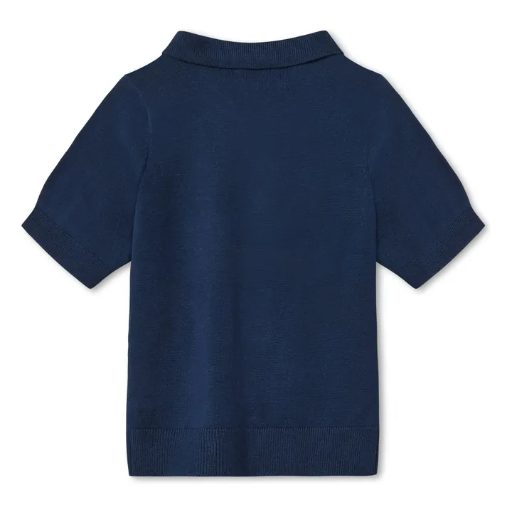 Polo Favo Fibres Recyclées | Bleu marine- Image produit n°3
