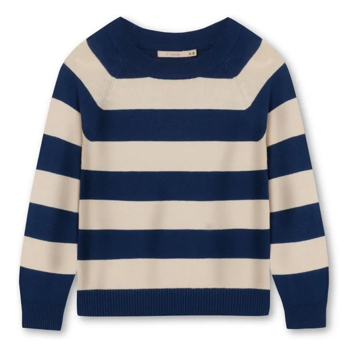 Pull Favo Fibres Recyclées | Bleu marine- Image produit n°0