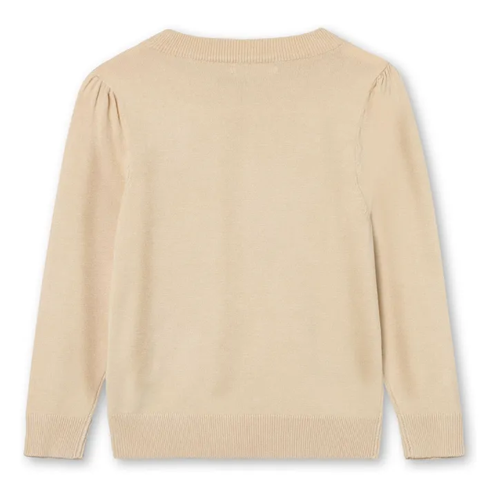 Maglione con ricamo in fibre riciclate Favo | Ecru- Immagine del prodotto n°1