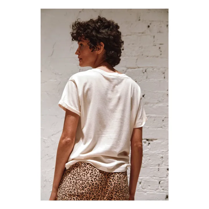 Boris Organic Cotton T-shirt | Cream- Product image n°4