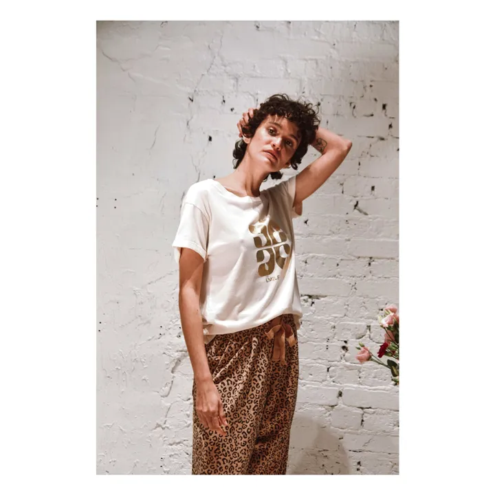 Boris Organic Cotton T-shirt | Cream- Product image n°2