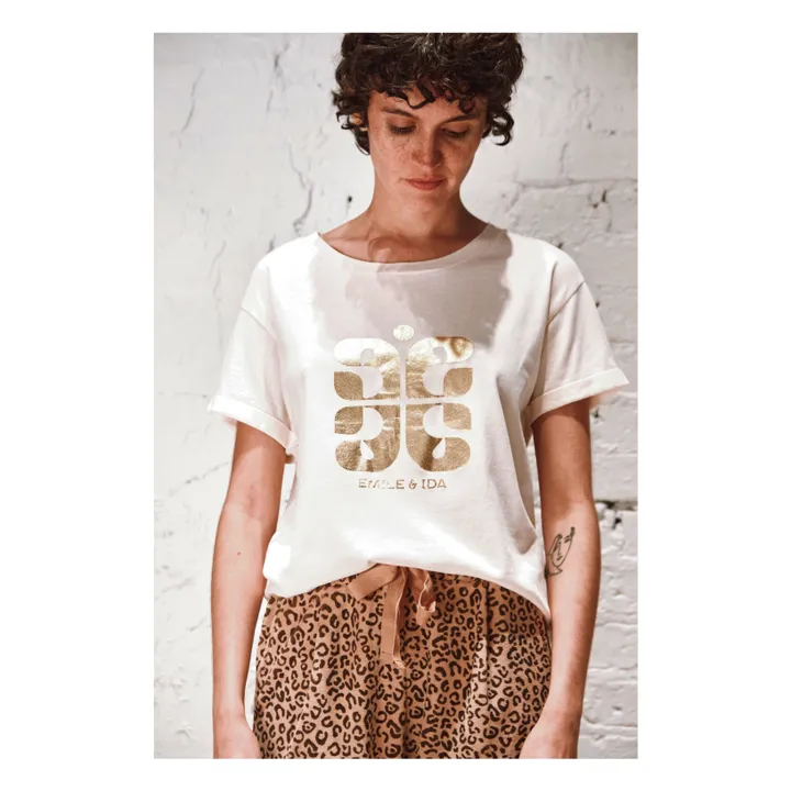 Boris Organic Cotton T-shirt | Cream- Product image n°1
