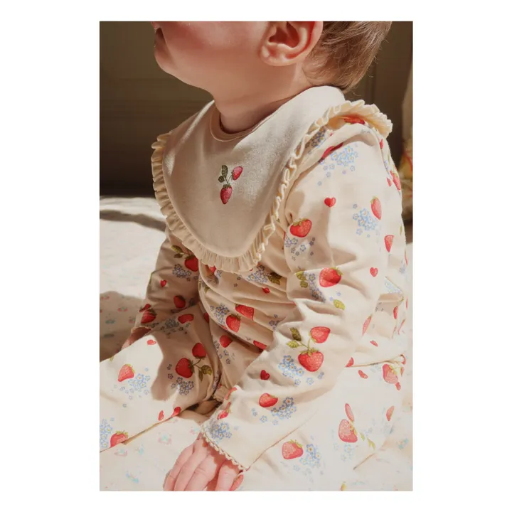 Bavoirs à volant en coton bio Marmalade - Set de 2 | Ecru- Image produit n°2