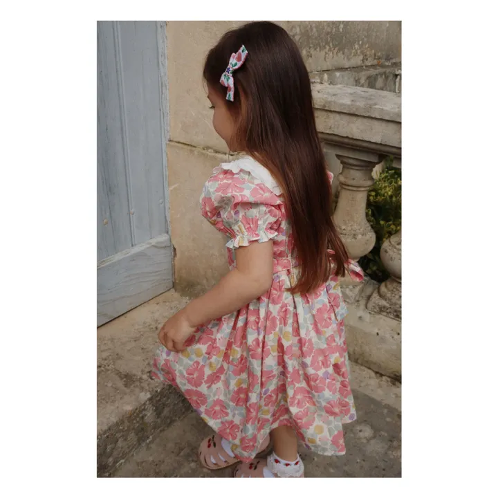 Organic Cotton Heart Neck Dress | Framboise- Product image n°4