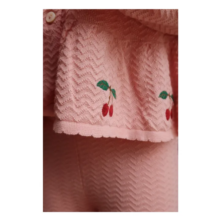 Strickjacke Cypres Bio-Baumwolle | Rosa- Produktbild Nr. 5