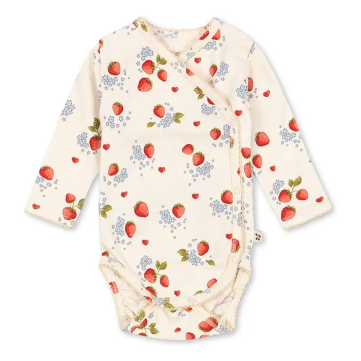 Basic organic cotton cover-up bodysuit | Ecru- Product image n°0