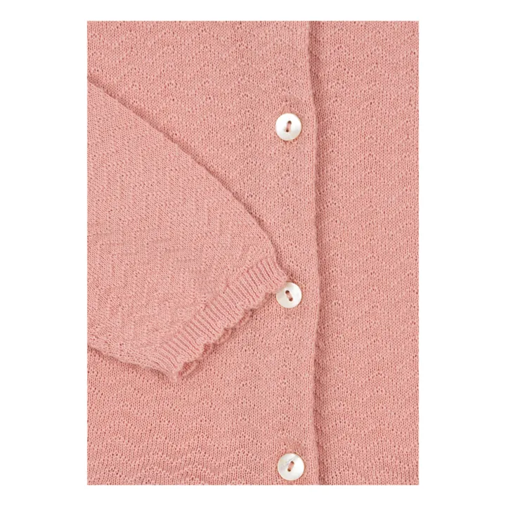 Strickjacke Cypres Bio-Baumwolle | Rosa- Produktbild Nr. 4