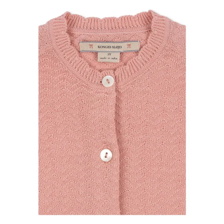 Strickjacke Cypres Bio-Baumwolle | Rosa- Produktbild Nr. 3