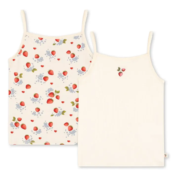 2er-Pack Strap-Tops aus Bio-Baumwolle | Seidenfarben- Produktbild Nr. 0
