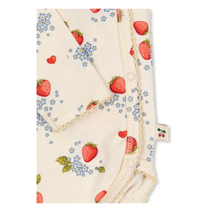 Basic organic cotton cover-up bodysuit | Ecru- Product image n°2