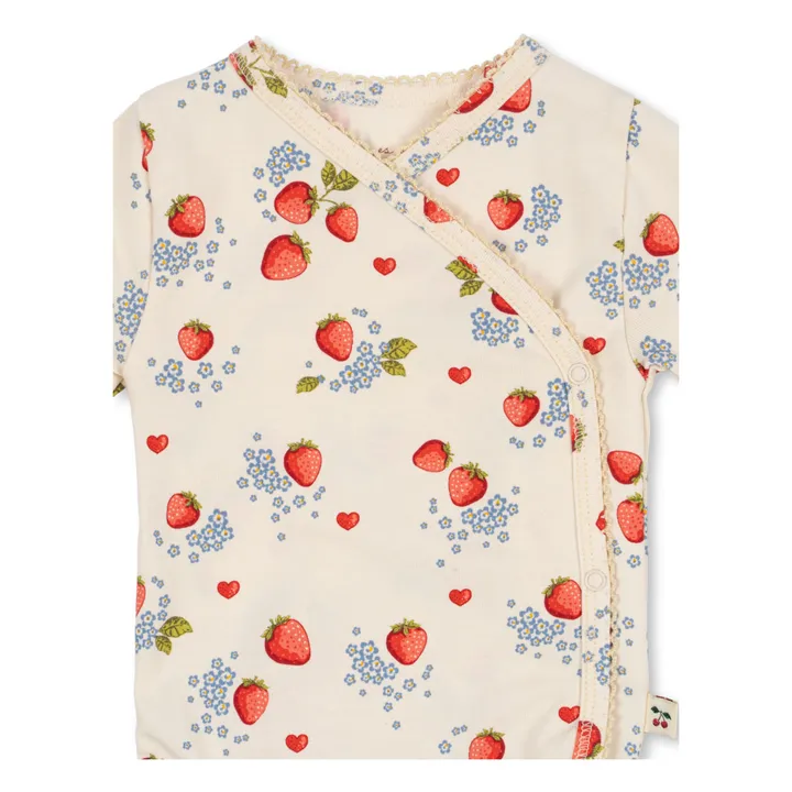 Basic organic cotton cover-up bodysuit | Ecru- Product image n°1