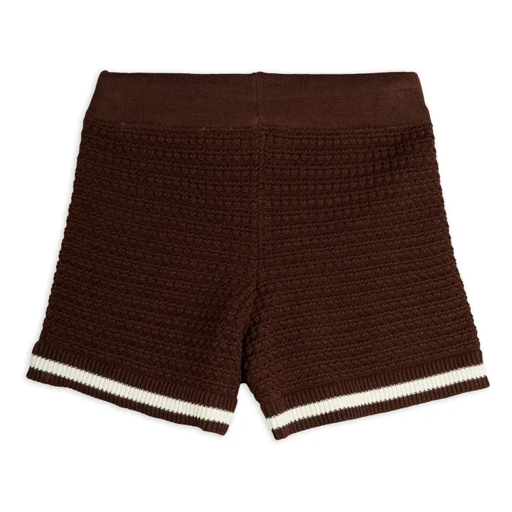 Short Crochet Coton Bio | Marron- Image produit n°1