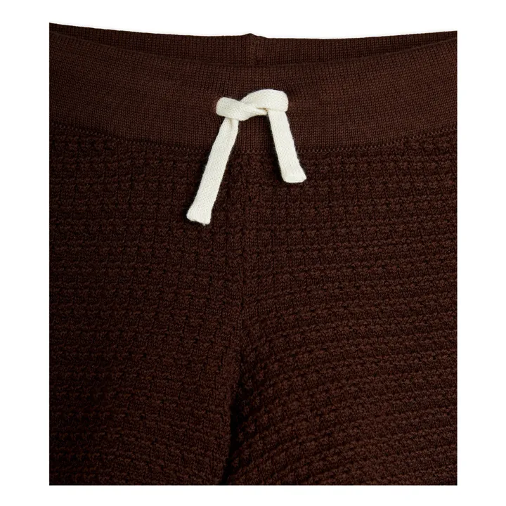 Short Crochet Coton Bio | Marron- Image produit n°2