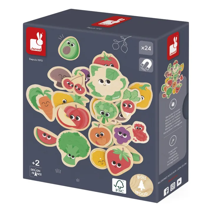 Magnets - Fruits & Vegetables - 24 pieces- Product image n°2