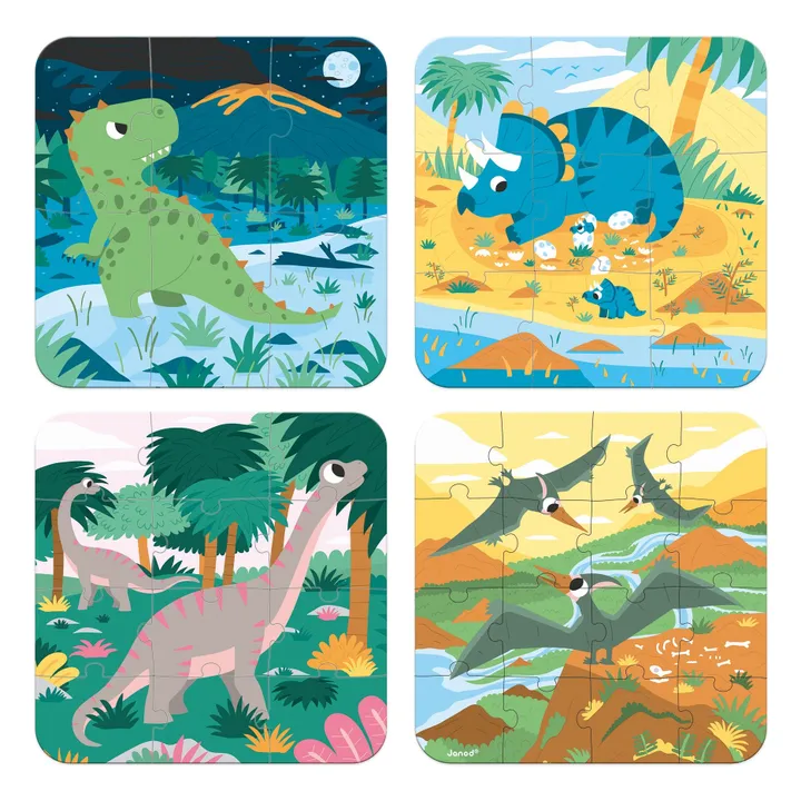 Dinosaurs evolutionary puzzles - 4 puzzles- Product image n°1
