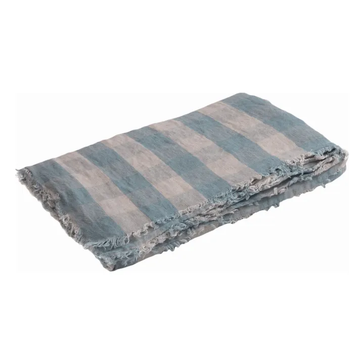 Washed linen Vichy Cottage throw | Nuage- Product image n°0