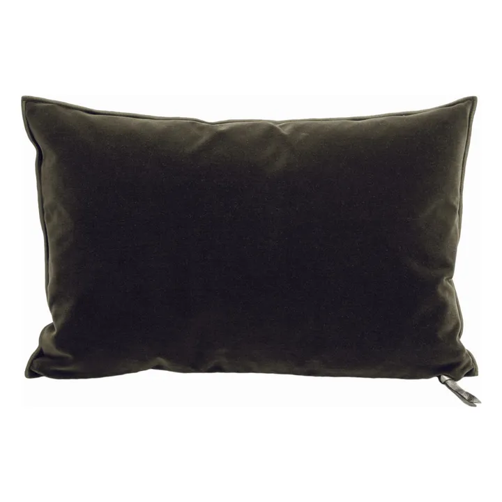 Coussin en velours Palazzo | Vert kaki- Image produit n°0