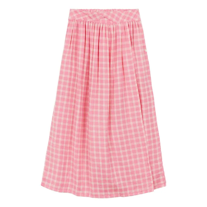 Jupe Fedwa Double Gaze de Coton Bio | Rose- Image produit n°0
