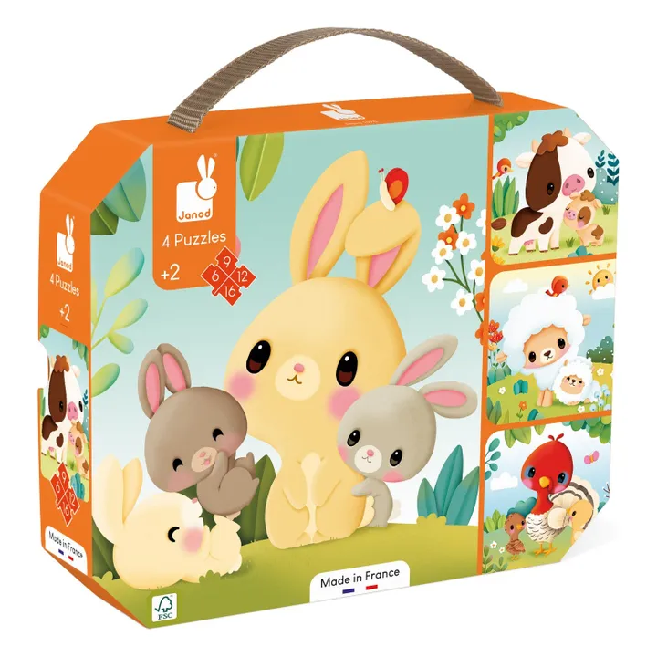 Entwickelnde Puzzles Tiere auf dem Bauernhof - 4 Puzzles- Produktbild Nr. 2