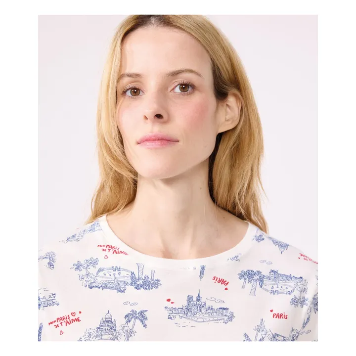 Pyjashort Broken Coton Bio | Ecru- Image produit n°2