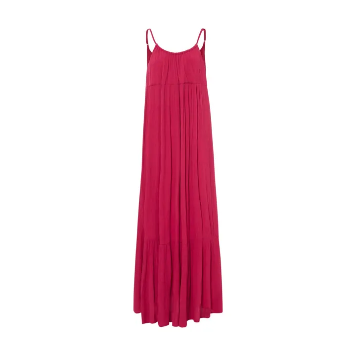 Robe Longue Dos Nu en Viscose | Rose fuschia- Image produit n°0