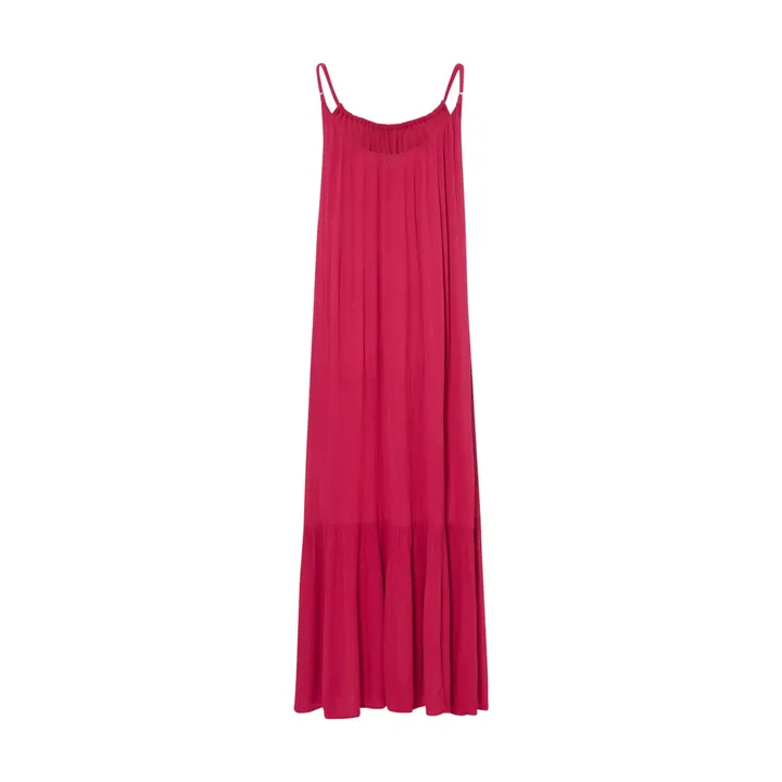 Robe Longue Dos Nu en Viscose | Rose fuschia- Image produit n°7