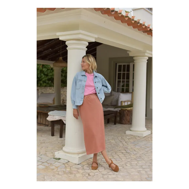 Falda Marie Algodón Ecológico - Colección Mujer | Ladrillo- Imagen del producto n°0