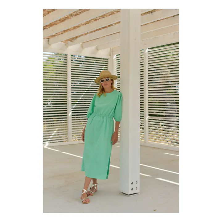 Robe Aime Seersucker - Collection Femme | Vert Menthe- Image produit n°0