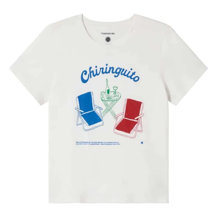 Camiseta de algodón orgánico Chiringuito Ida | Blanco- Imagen del producto n°0