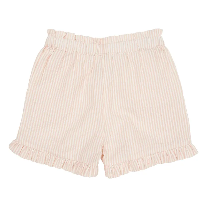 Pantalones cortos Girly Stripes Algodón orgánico | Rosa Pálido- Imagen del producto n°1