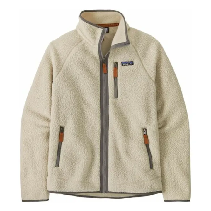 Polaire zippée Retro Pile Fibres Recyclées | Ecru- Image produit n°0