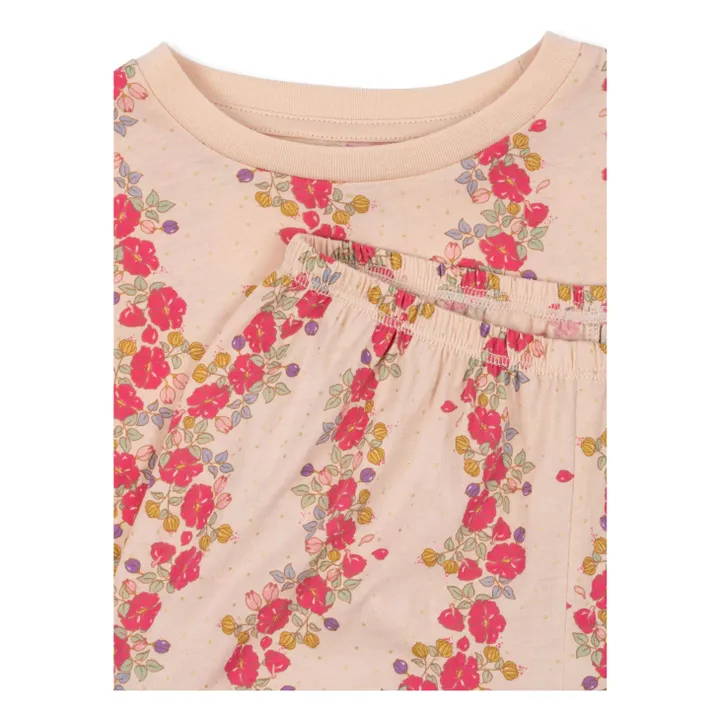 Famo Volant Organic Cotton T-Shirt and Short Set | Pale Pink- Product image n°1