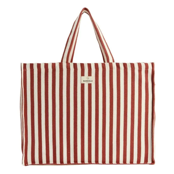 Weekend bag Stripes | Red- Product image n°0