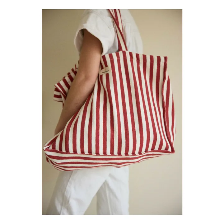Weekend bag Stripes | Red- Product image n°4