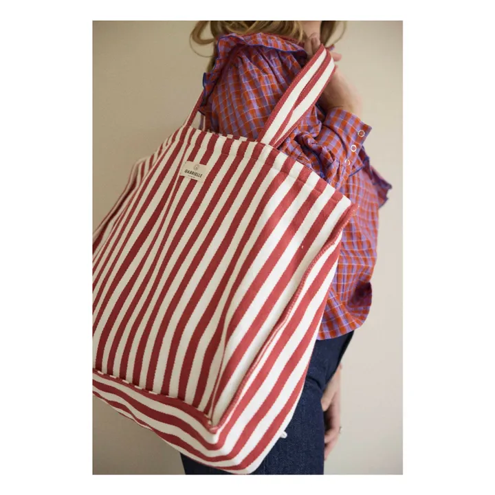 Weekend bag Stripes | Red- Product image n°3