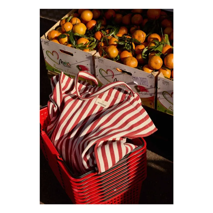 Weekend bag Stripes | Red- Product image n°2