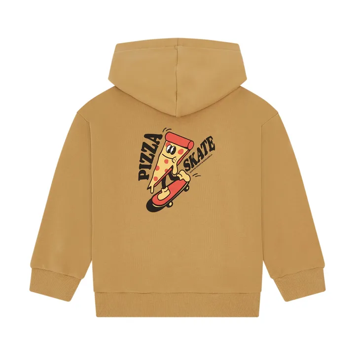 Sweat à Capuche en Coton Bio | Beige- Image produit n°2