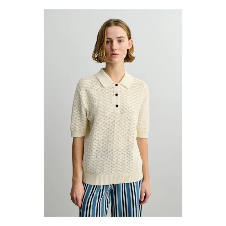 Polo High Twist Coton Bio - Collection Femme | Ecru- Image produit n°1
