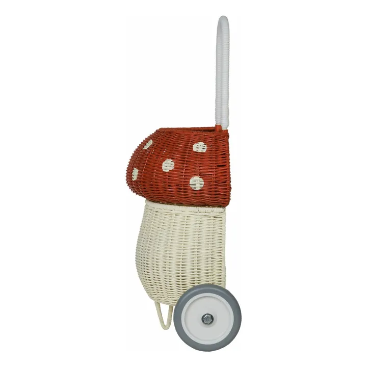Rattan mushroom basket | Red- Product image n°3