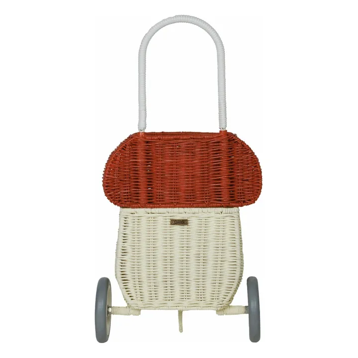 Rattan mushroom basket | Red- Product image n°4