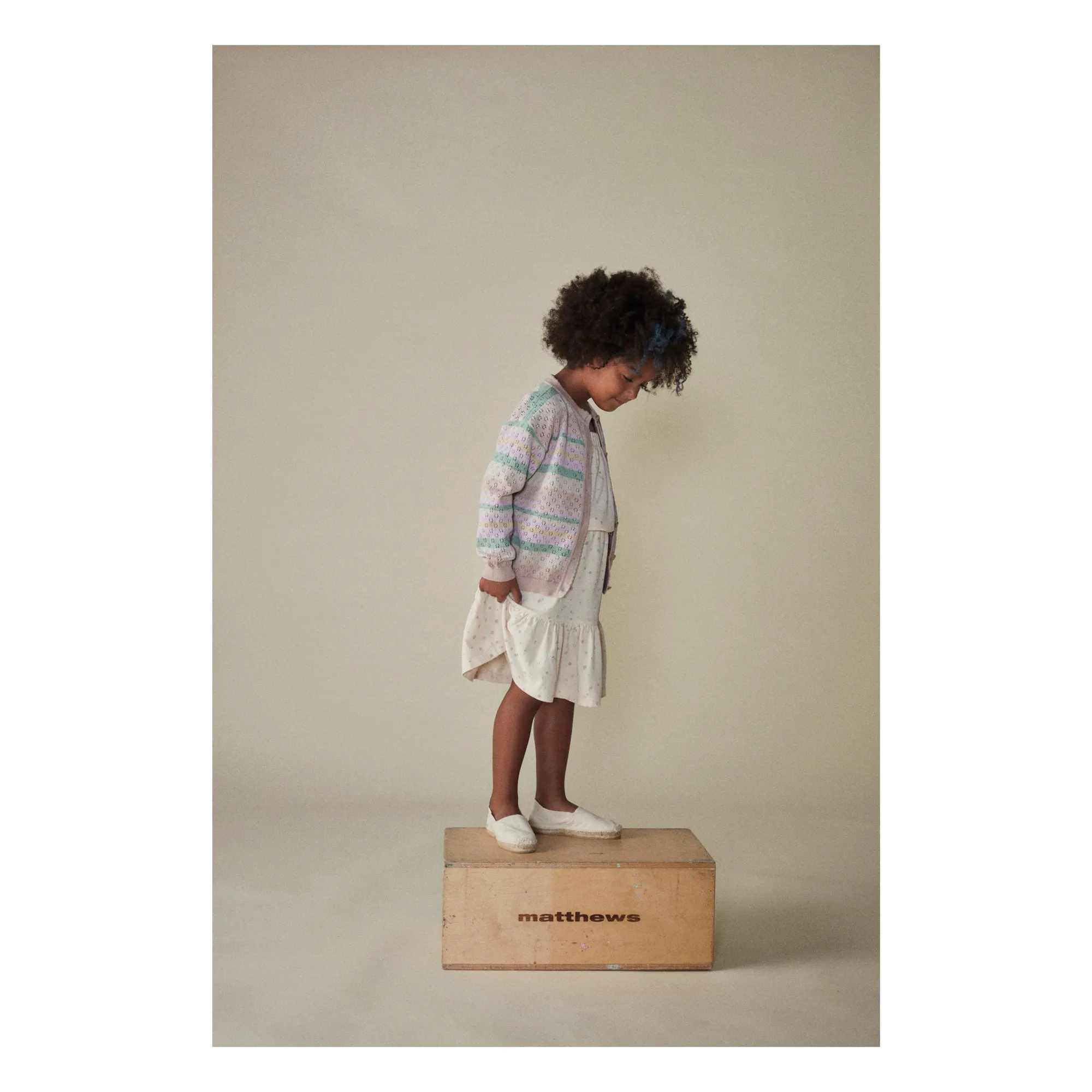 Cardigan Rayé Coton Bio | Rose- Image produit n°6