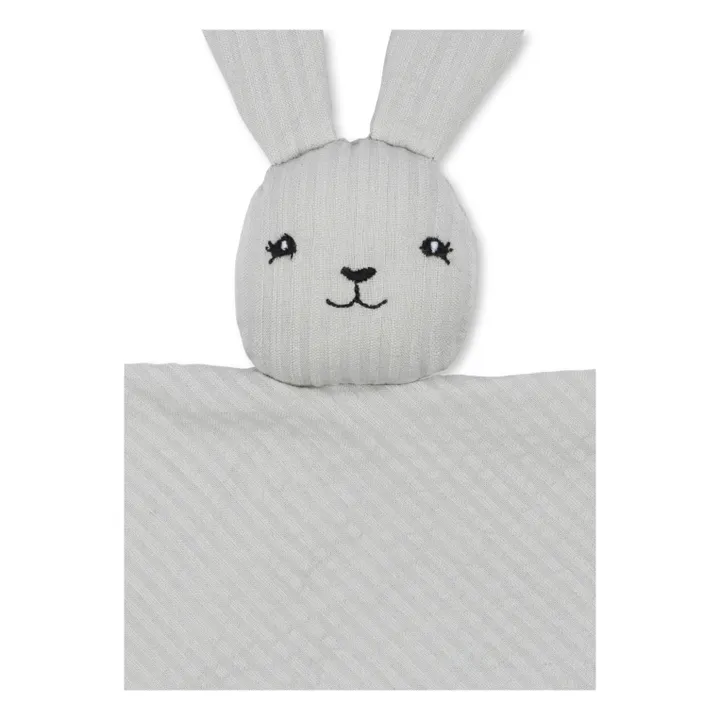 Doudou lange lapin en seersucker | Blanc- Image produit n°4