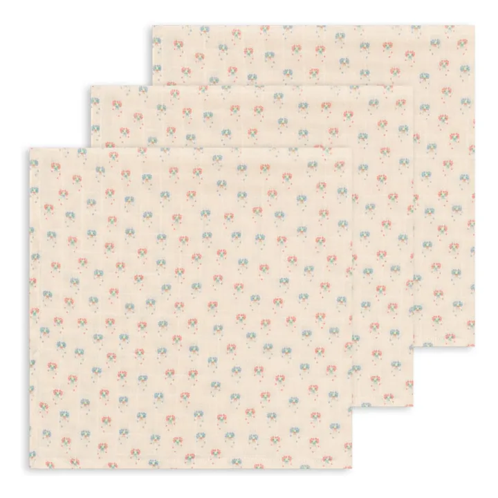 Langes en coton bio Pipa Petite - Set de 3 | Rose poudré- Image produit n°0