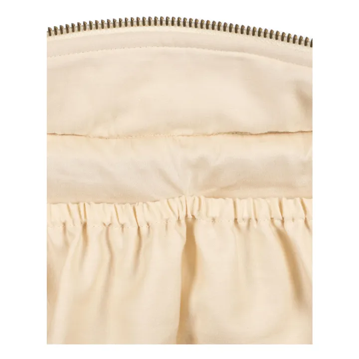 Trousse de toilette en coton bio Tea Stripe | Ecru- Image produit n°2