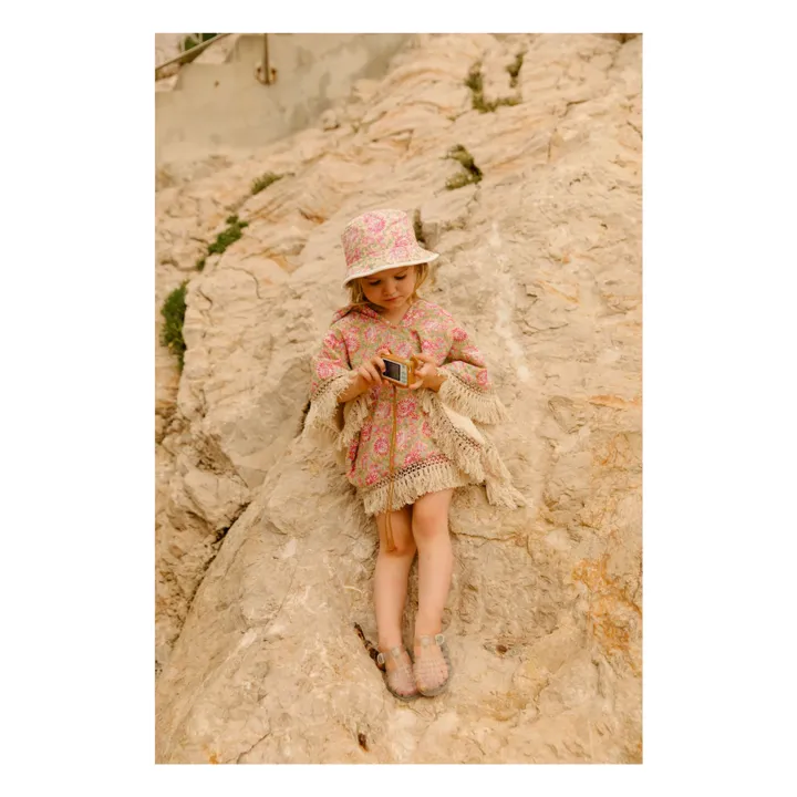 Mael bath poncho in organic cotton | Yellow- Product image n°1